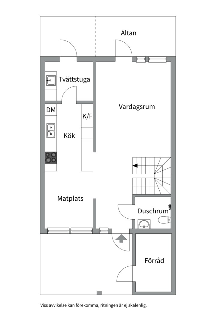Planlösning från Åskmolnsvägen 56, Såld i Storvreta, Uppsala