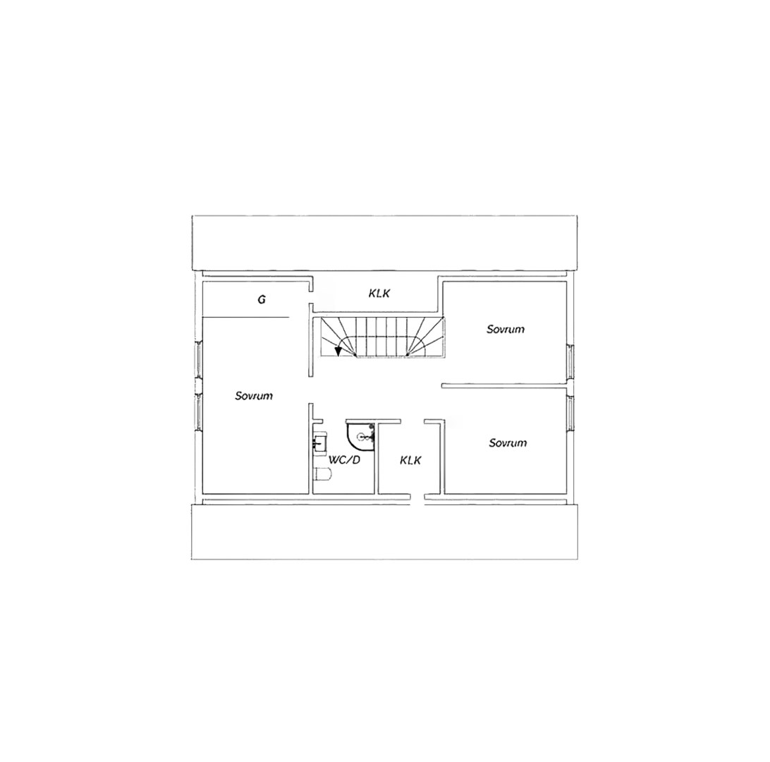 Planlösning från Hjortstigen 9, Såld i Gustavsberg, Värmdö