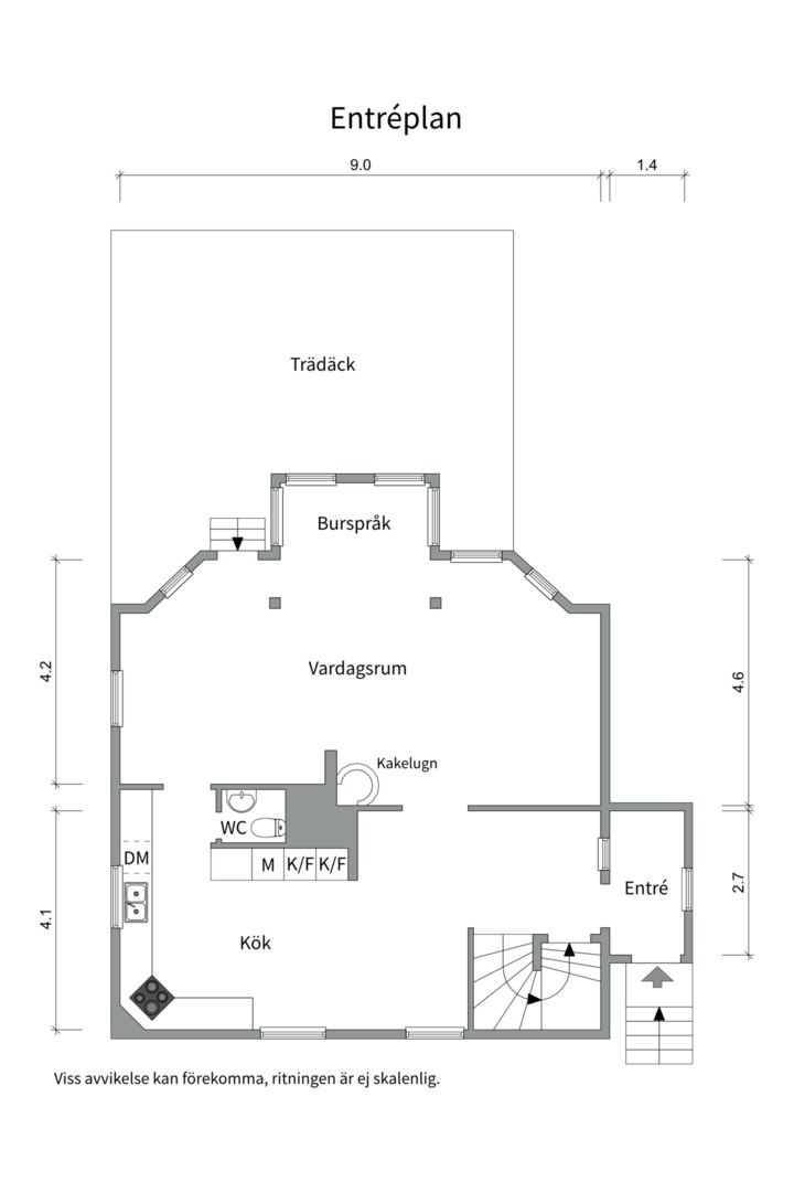 Planlösning från Ingvarsgatan 4, Såld i Svartbäcken, Uppsala