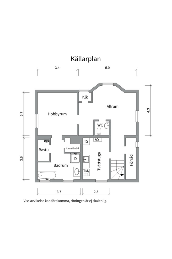 Planlösning från Ingvarsgatan 4, Såld i Svartbäcken, Uppsala