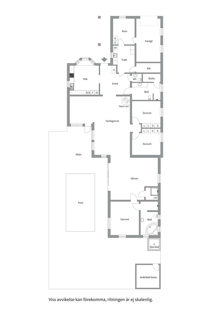 Planlösning från Tors väg 7B, Såld i Gamla Uppsala, Uppsala