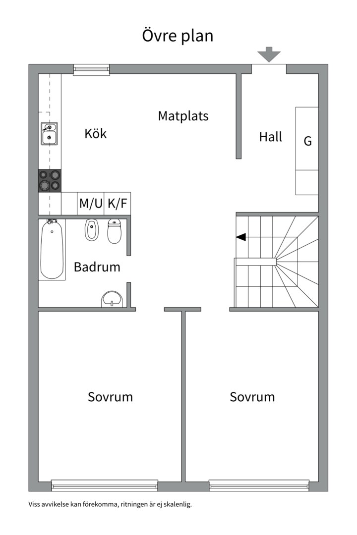 Planlösning från Knut Stangenbergs väg 134, Såld i Duvnäs Utskog, Nacka