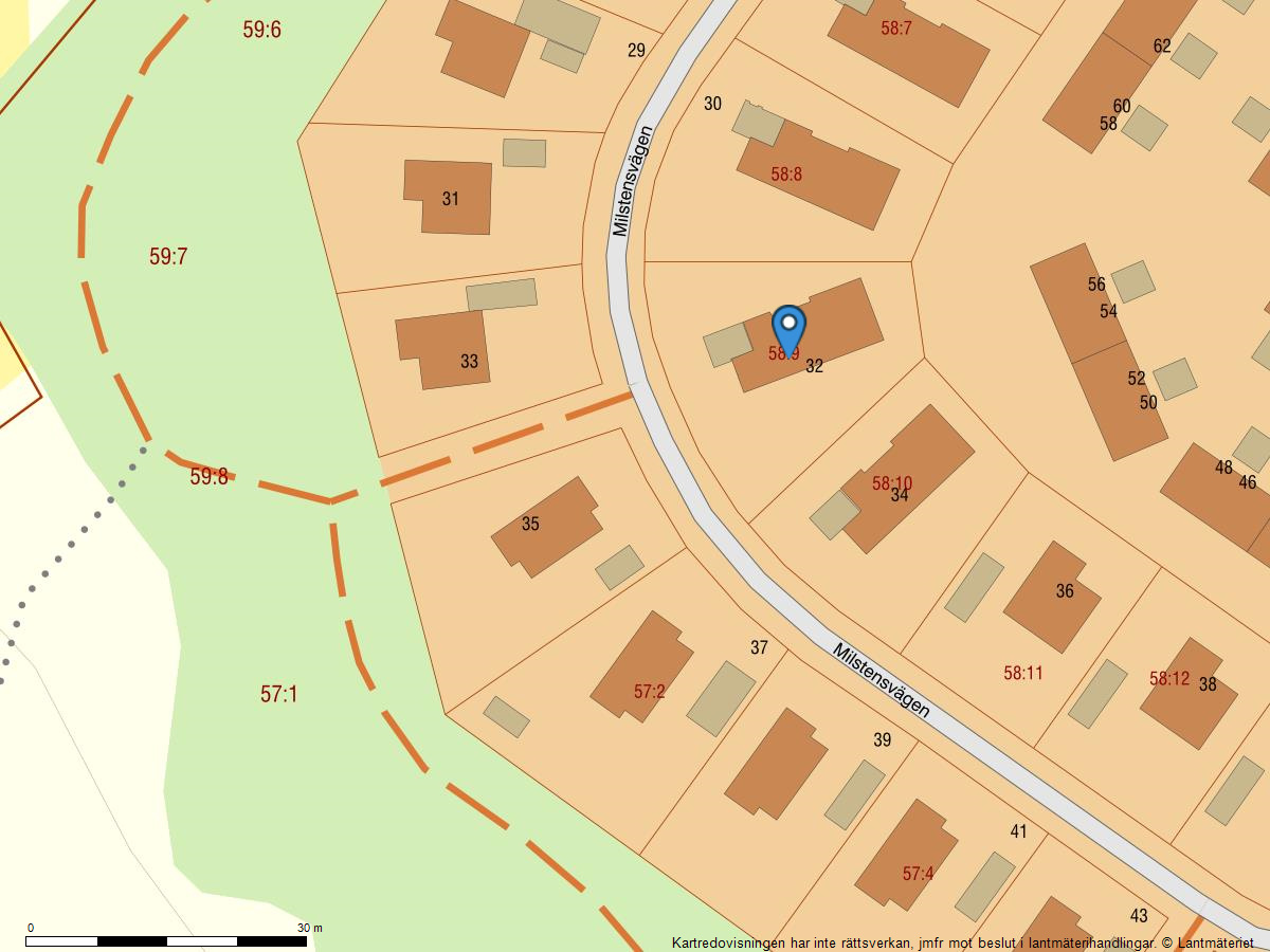 Bostadsbild från Milstensvägen 32, Såld i Herrhagen, Uppsala