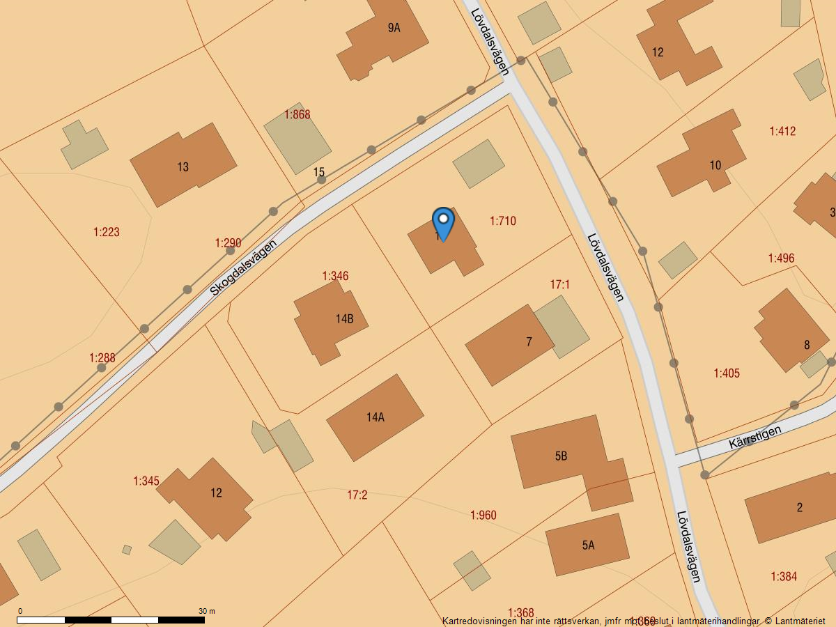 Bostadsbild från Skogdalsvägen 16, Såld i Björknäs, Nacka