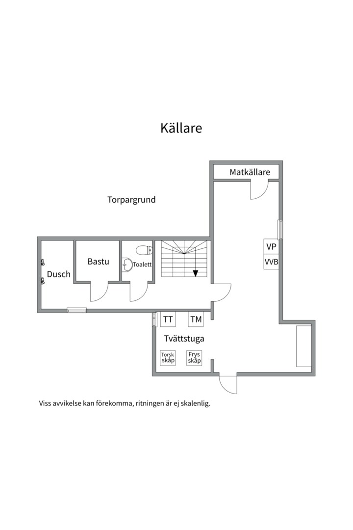 Planlösning från Skogdalsvägen 16, Såld i Björknäs, Nacka