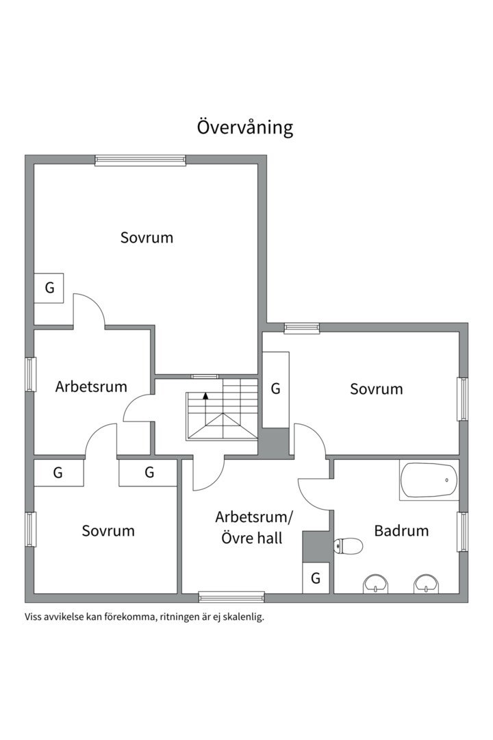 Planlösning från Skogdalsvägen 16, Såld i Björknäs, Nacka