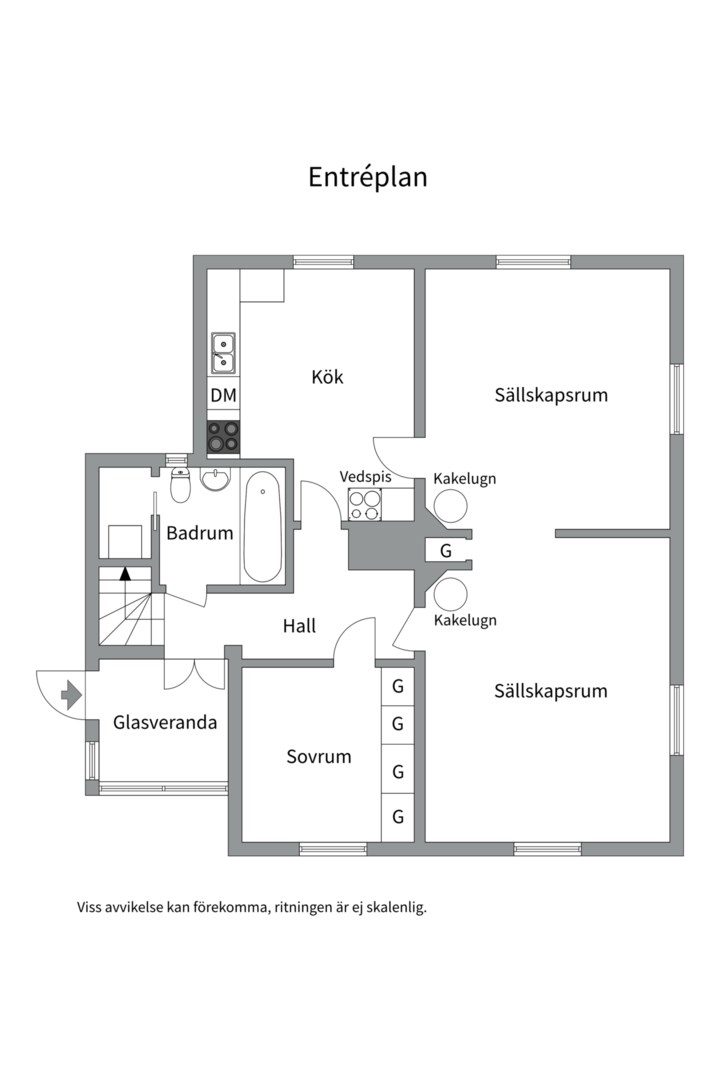 Planlösning från Torgnygatan 5, Såld i Rickomberga/Luthagen, Uppsala
