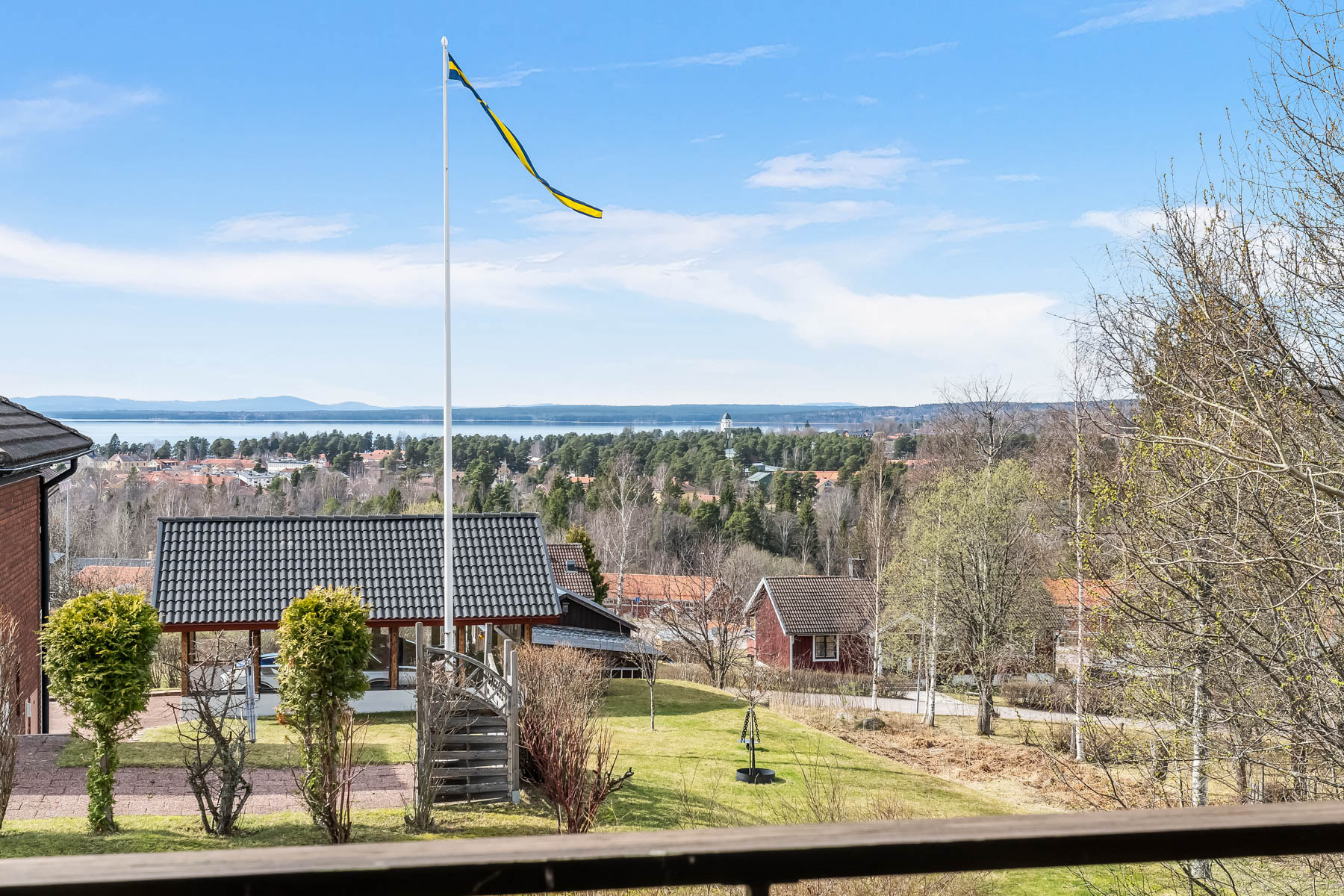 Utsikt balkong sovrum 1 E-plan