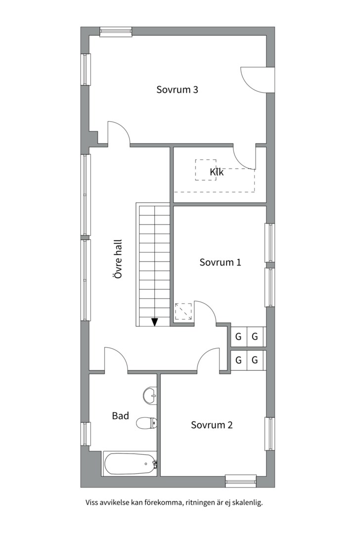 Planlösning från Igelkottsvägen 8, Såld i Vreta, Uppsala