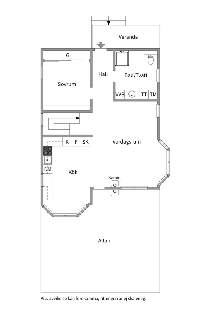 Planlösning från Järvstigen 6, Såld i Järlåsa, Uppsala