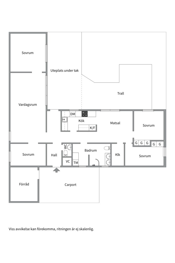 Planlösning från Blåklintsgatan 3, Såld i Nordanby Gärde, Västerås