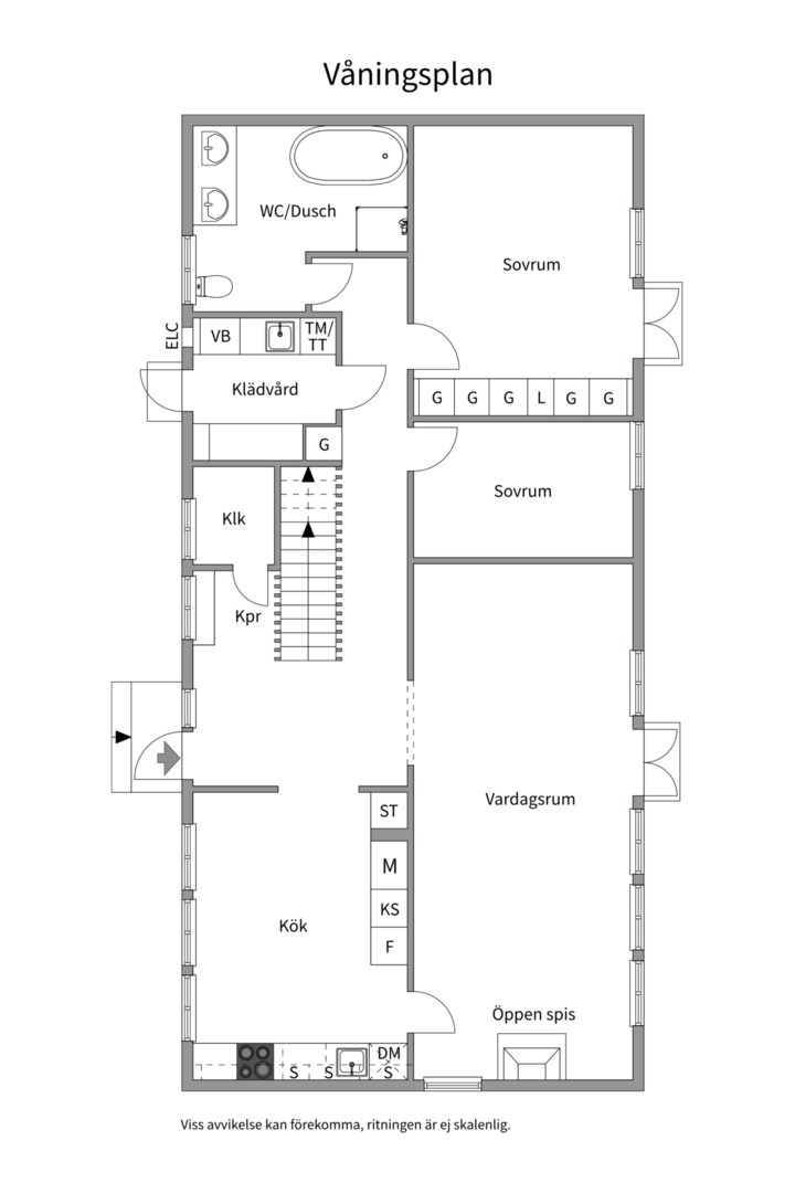 Planlösning från Fornby 6, Såld i Rasbokil, Uppsala