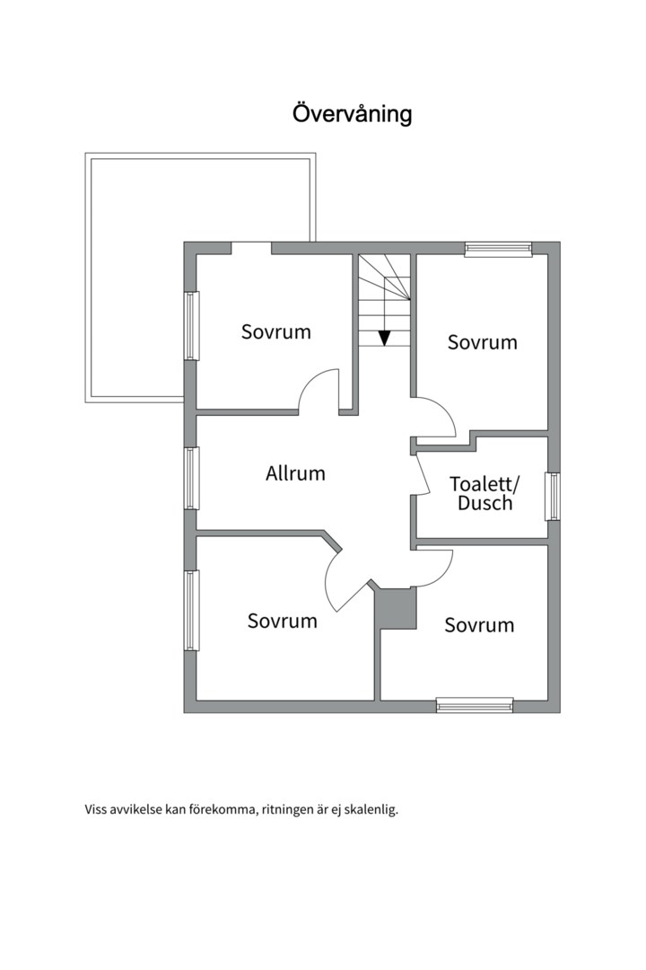 Planlösning från Stationsvägen 7, Såld i Lillängen, Nacka