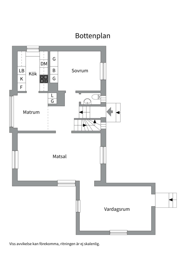 Planlösning från Karlsrogatan 40, Såld i Kungsgärdet / Kåbo, Uppsala
