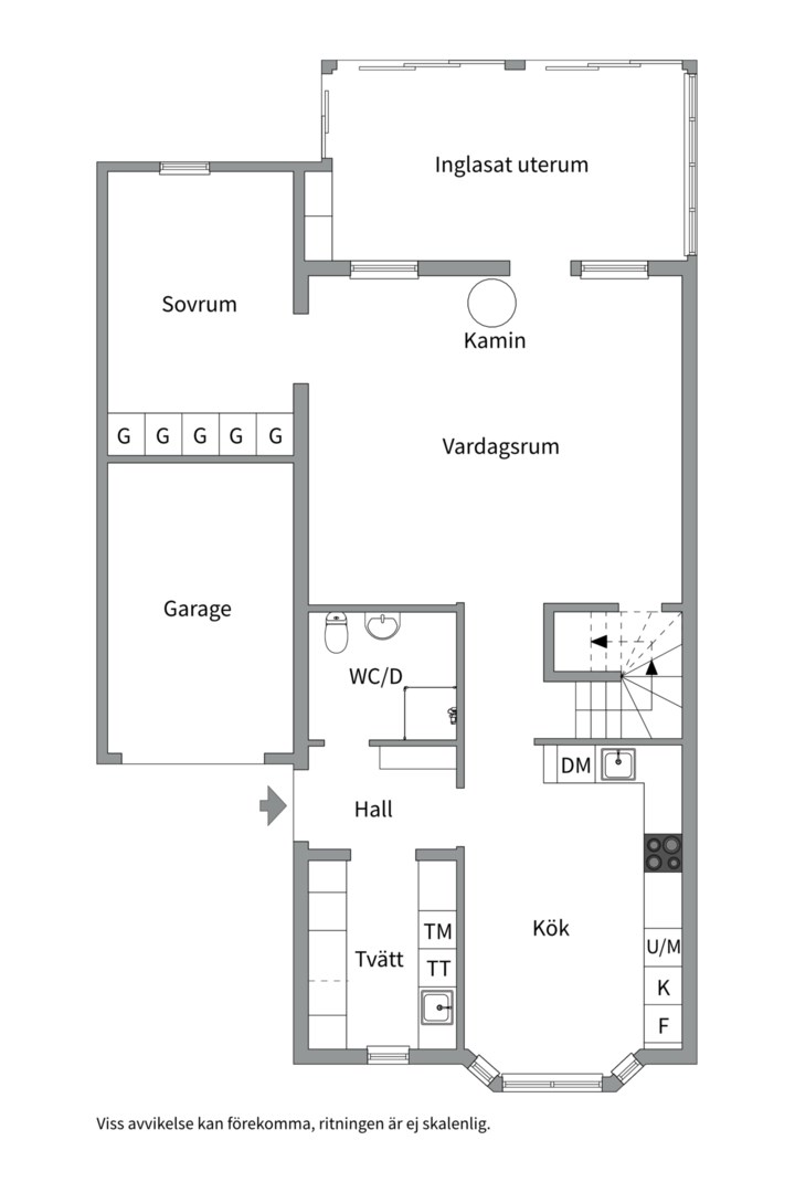 Planlösning från Hedensbergsvägen 26B, Såld i Berthåga, Uppsala