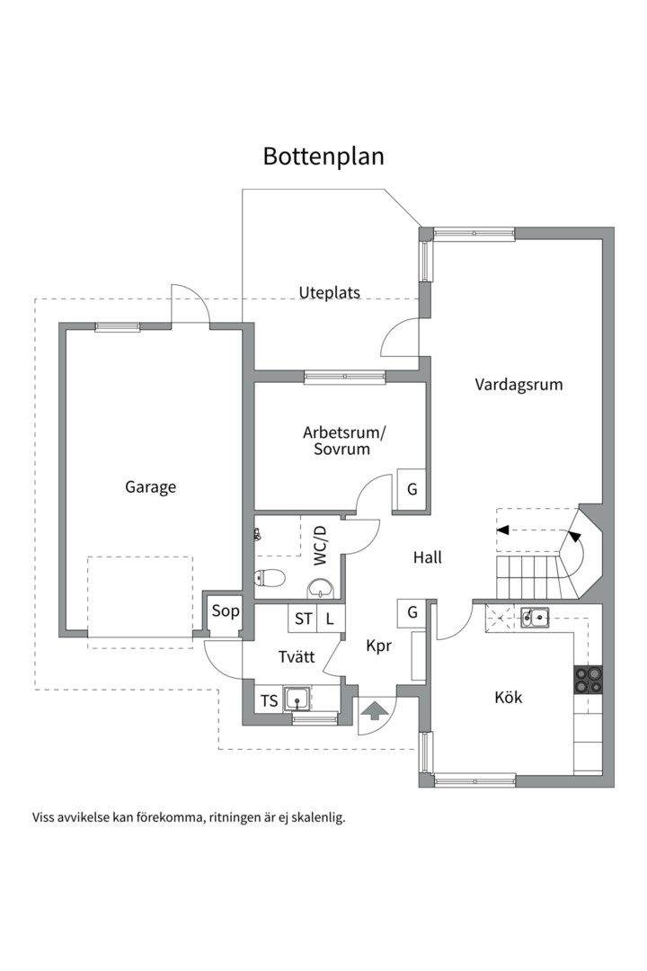 Planlösning från Hollandsresan 42, Såld i Bergsbrunna/Sävja, Uppsala