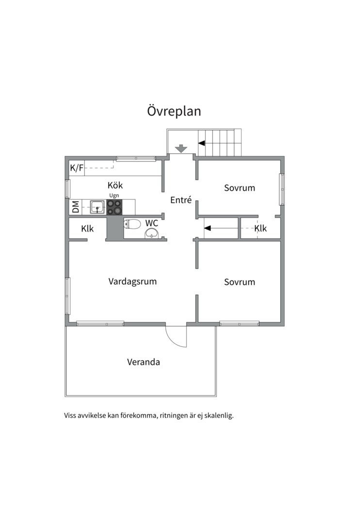 Planlösning från Lavalvägen 4, Såld i Lillängen, Nacka