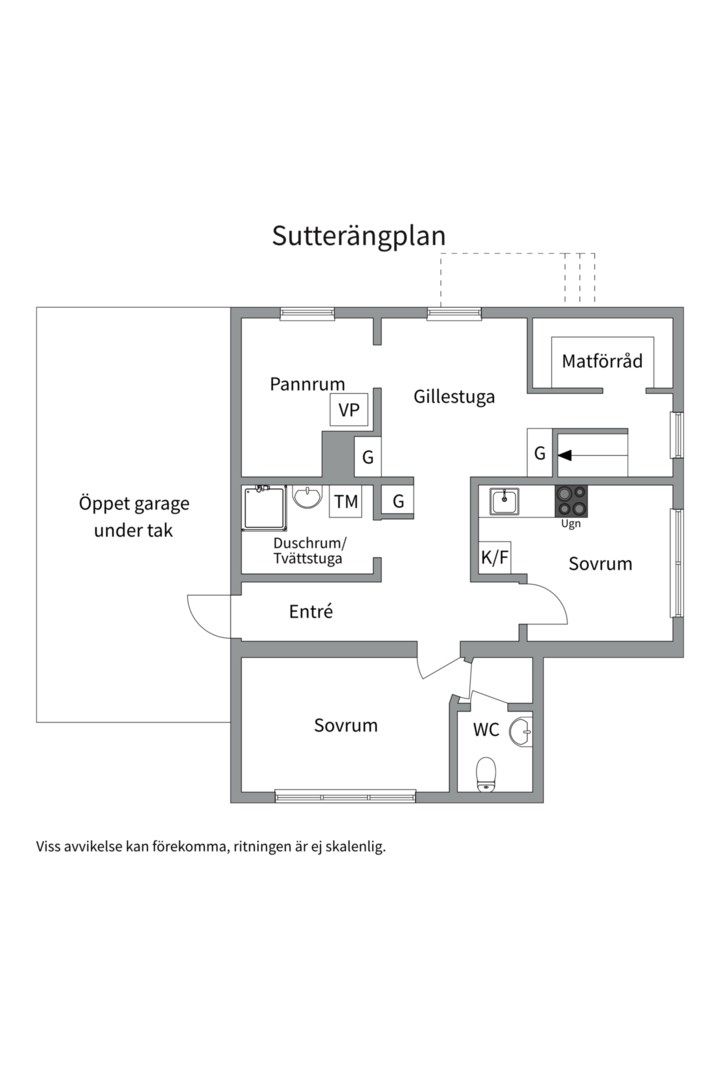 Planlösning från Lavalvägen 4, Såld i Lillängen, Nacka