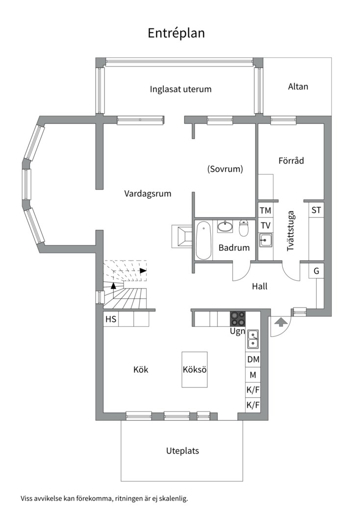 Planlösning från Solstrålevägen 41, Snart till salu i Storvreta, Uppsala