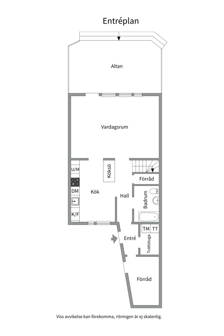 Planlösning från Möjavägen 62, Såld i Krokhöjden, Nacka