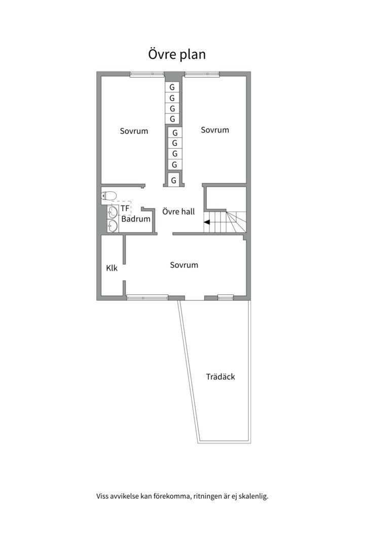 Planlösning från Möjavägen 62, Såld i Krokhöjden, Nacka