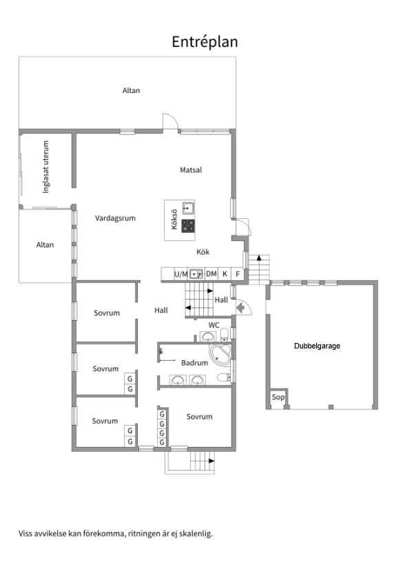 Planlösning från Eldhusgatan 3, Såld i Norra Vallby, Västerås