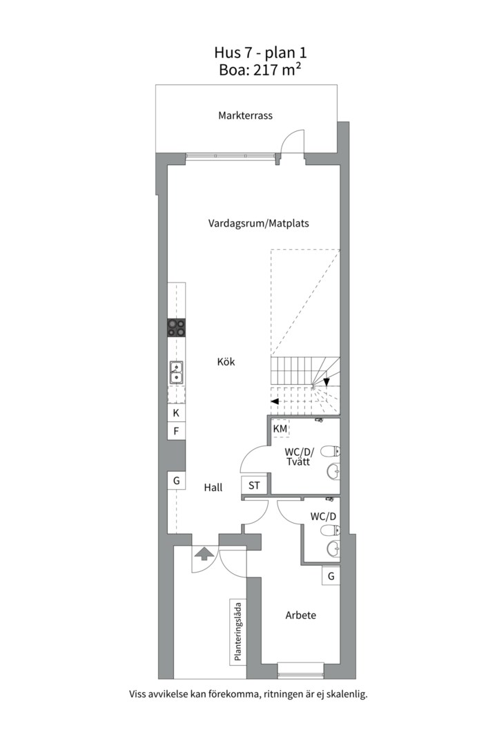 Planlösning från Sidenbigatan 33, Till salu i Rosendal, Uppsala