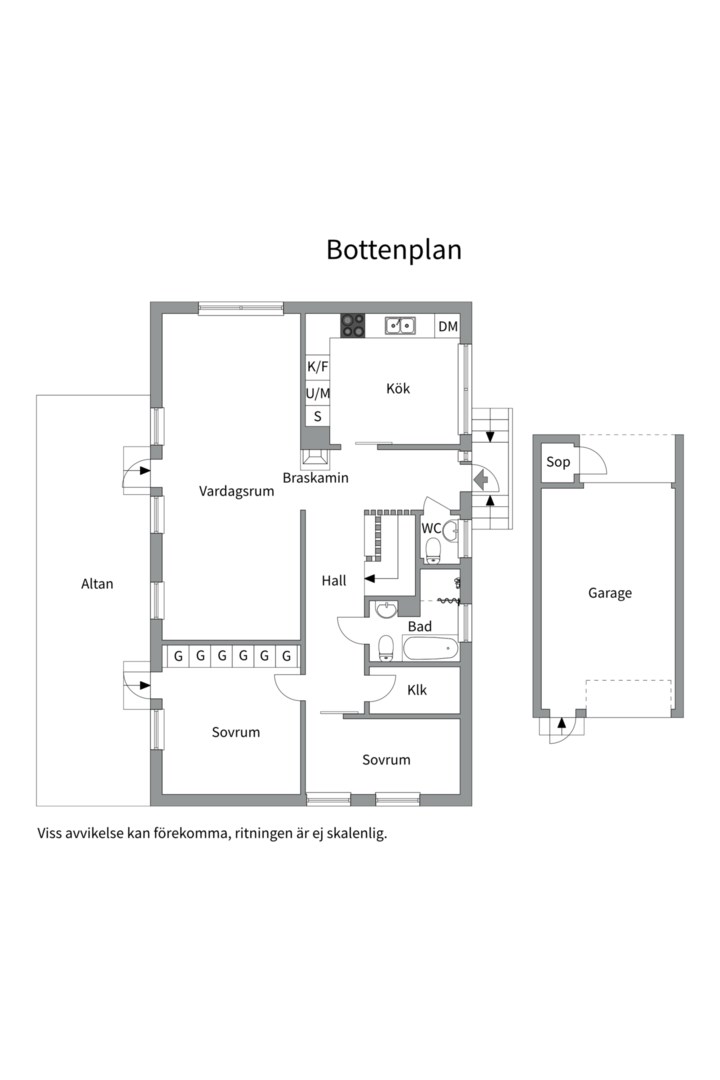 Planlösning från Limvägen 1, Såld i Storvreta, Uppsala