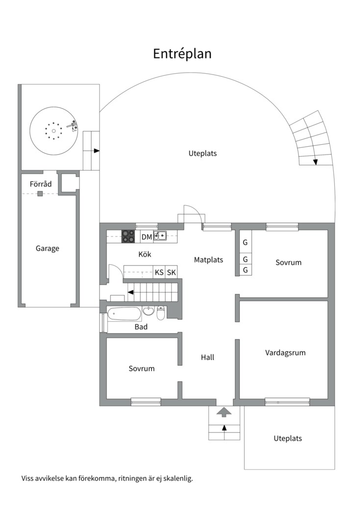 Planlösning från Norra Hökåsvägen 23, Såld i Hökåsen, Västerås