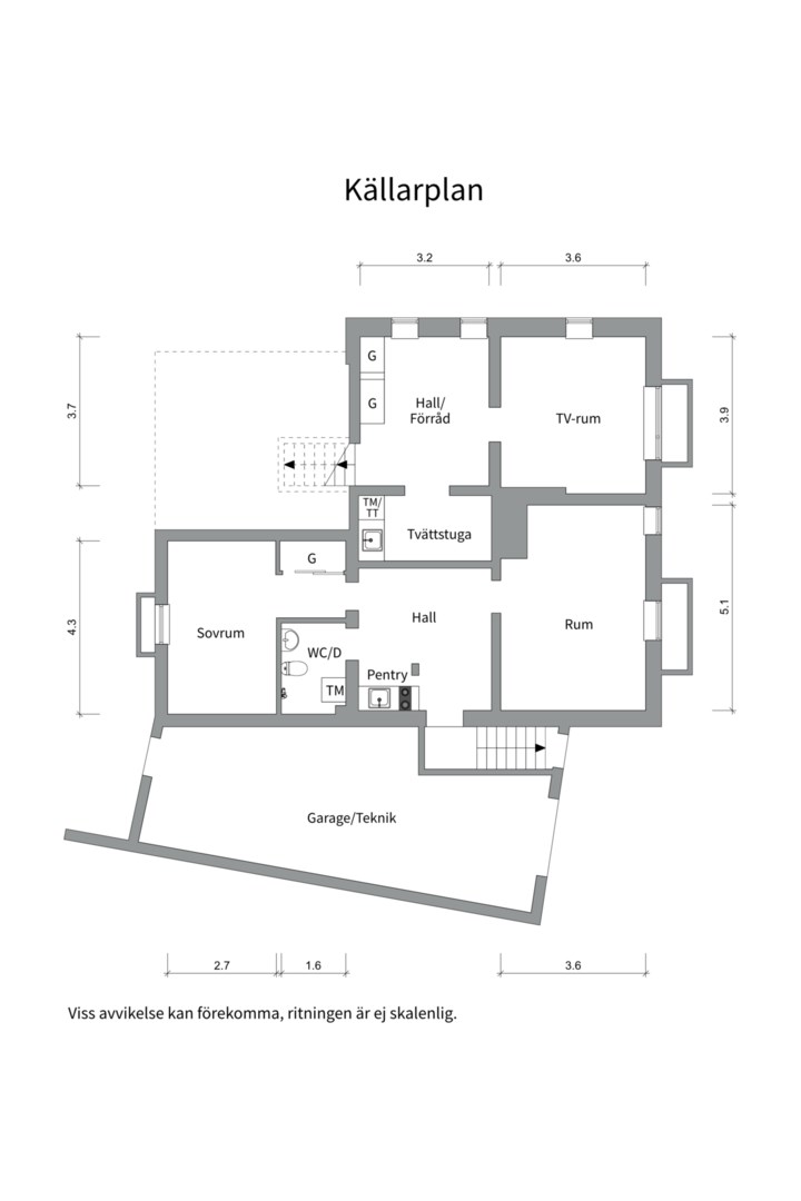 Planlösning från Valhallagatan 7, Såld i Svartbäcken, Uppsala