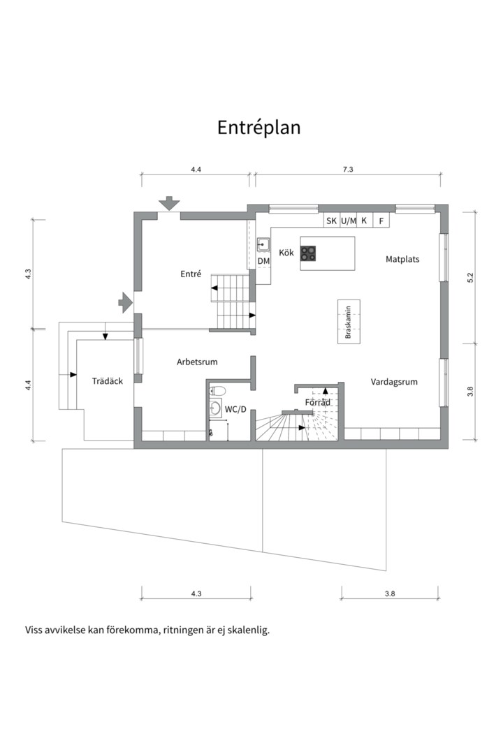 Planlösning från Valhallagatan 7, Såld i Svartbäcken, Uppsala