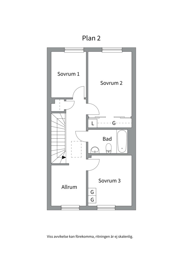 Planlösning från Trasthagsvägen 2B, Såld i Sunnersta, Uppsala