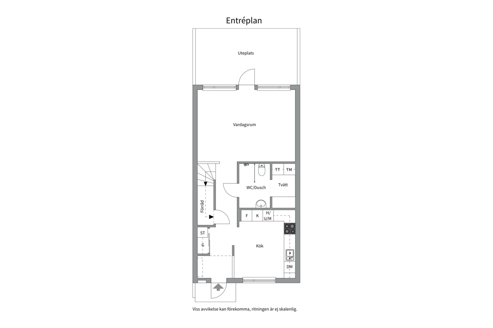 Planlösning från Trasthagsvägen 2B, Såld i Sunnersta, Uppsala