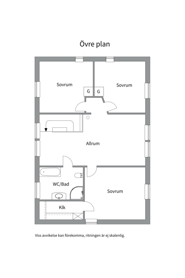 Planlösning från Björnbergsvägen 21A, Såld i Kummelnäs - Björnberget, Nacka