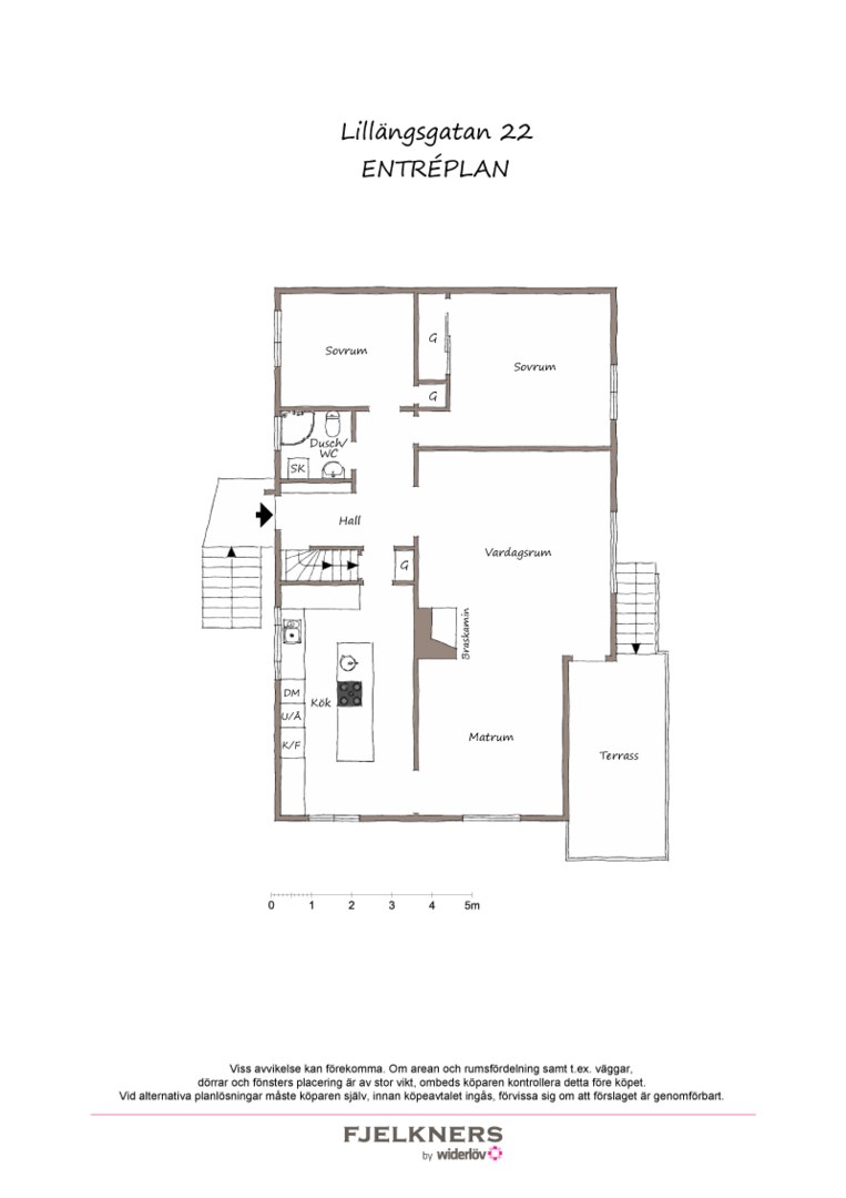 Planlösning från Lillängsgatan 22, Såld i Bromma - Bromma Kyrka, Stockholm