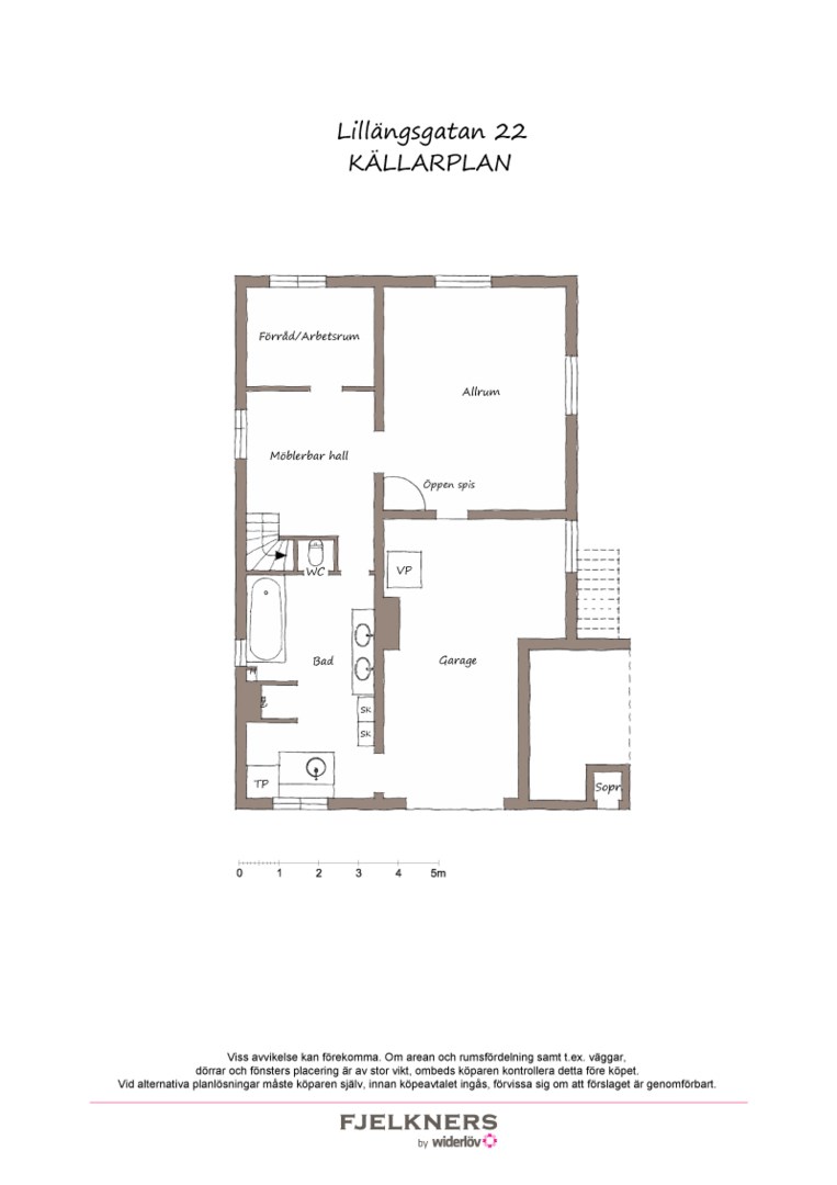 Planlösning från Lillängsgatan 22, Såld i Bromma - Bromma Kyrka, Stockholm