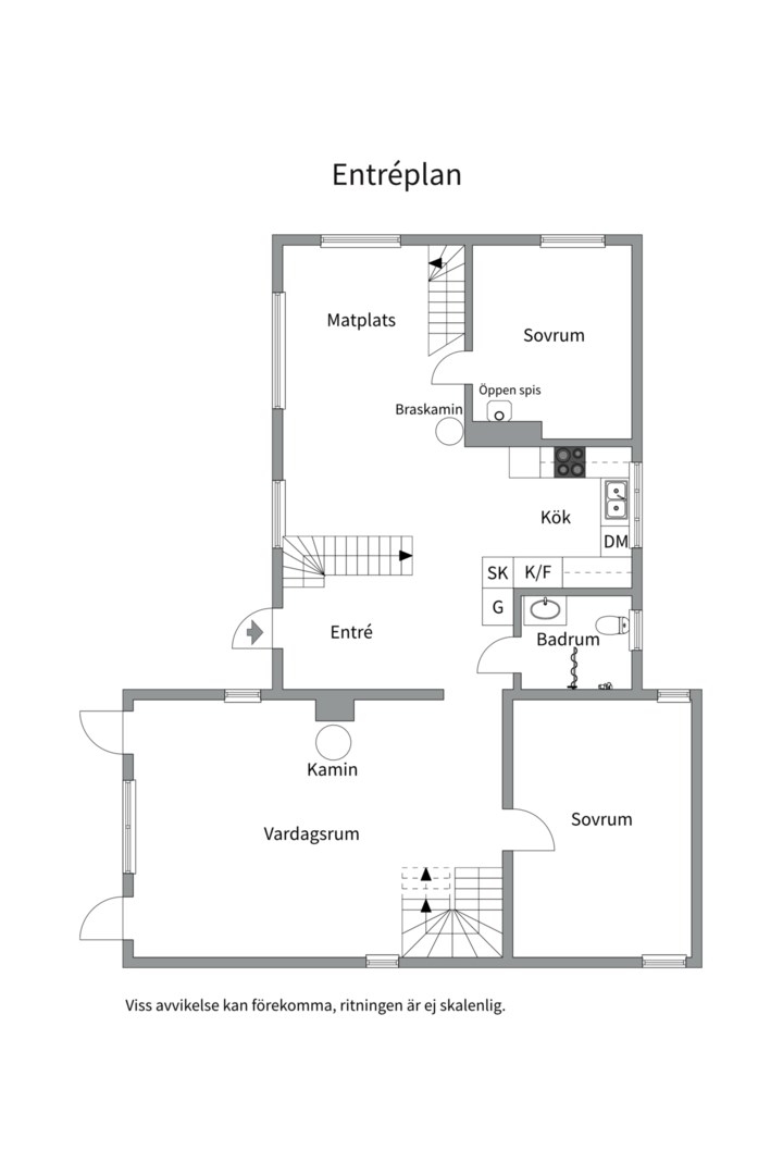 Planlösning från Gammeluddsvägen 33, Såld i Södra Lännersta, Nacka