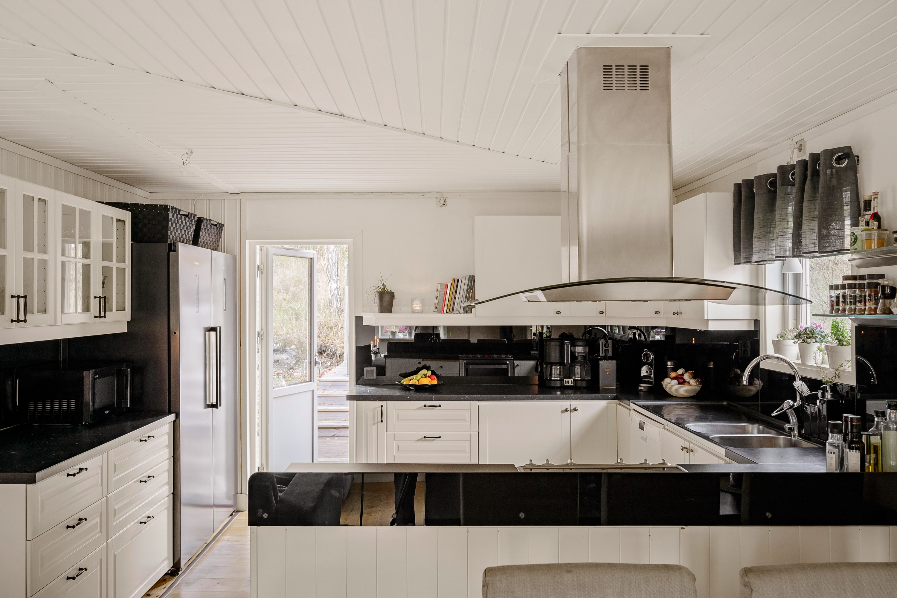 Utgång till altanen på baksidan