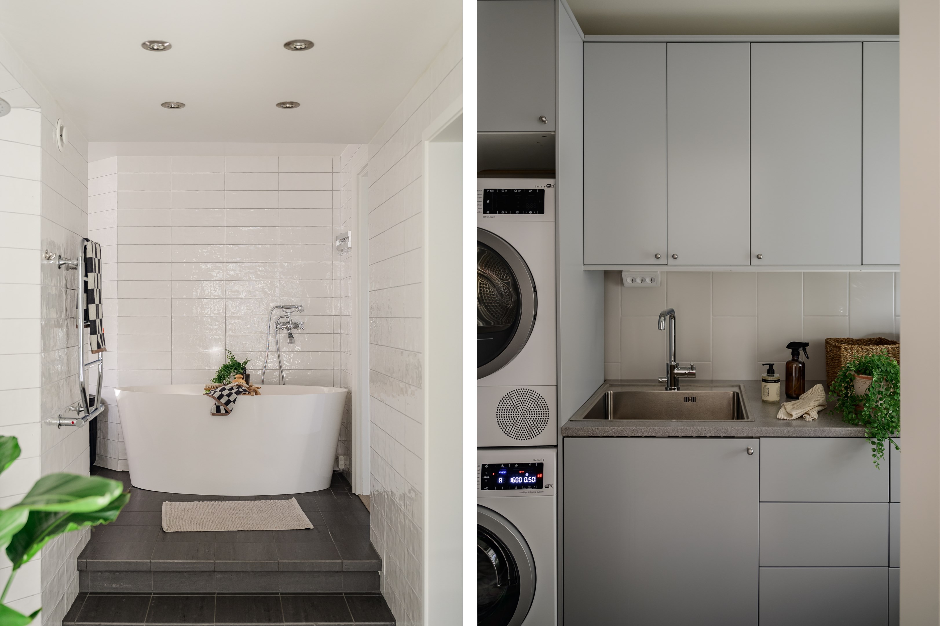 Ensuite badrum med separat tvättstuga