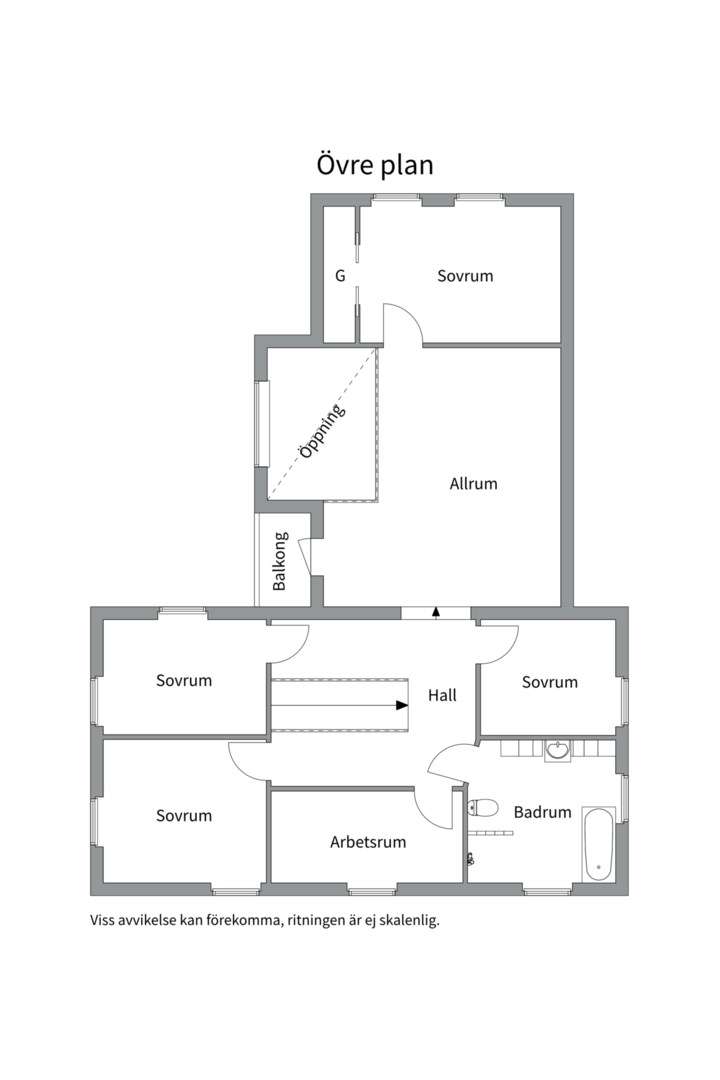 Planlösning från Fjällbrudens väg 12, Såld i Lännersta, Nacka