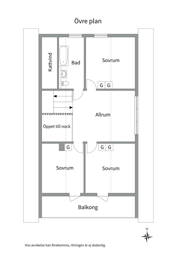 Planlösning från Isgrena 23, Såld i Bälinge, Uppsala