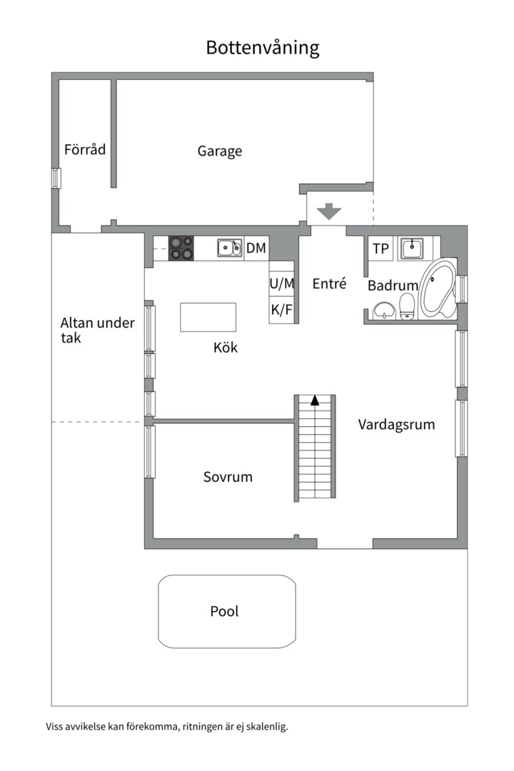 Planlösning från Stenhagsvägen 19, Såld i Stenhagen, Uppsala