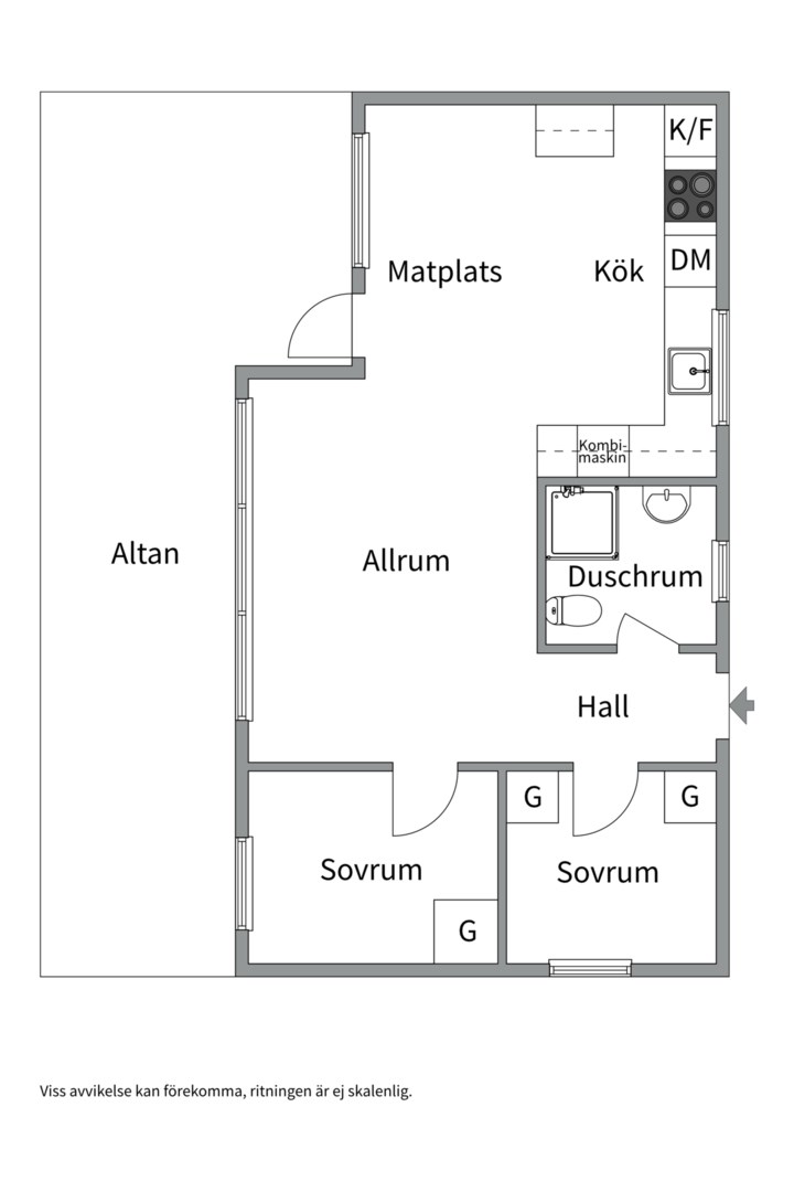 Planlösning från Björksalavägen 12, Såld i Älvsala, Värmdö
