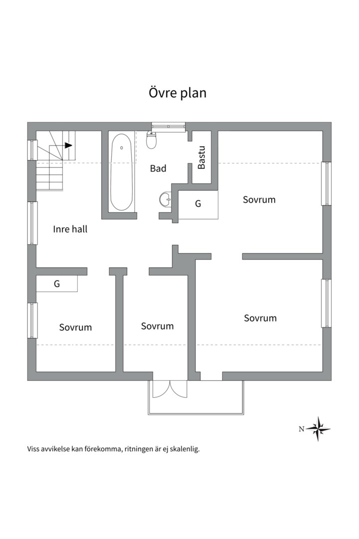 Planlösning från Risby 29, Såld i Björklinge, Uppsala