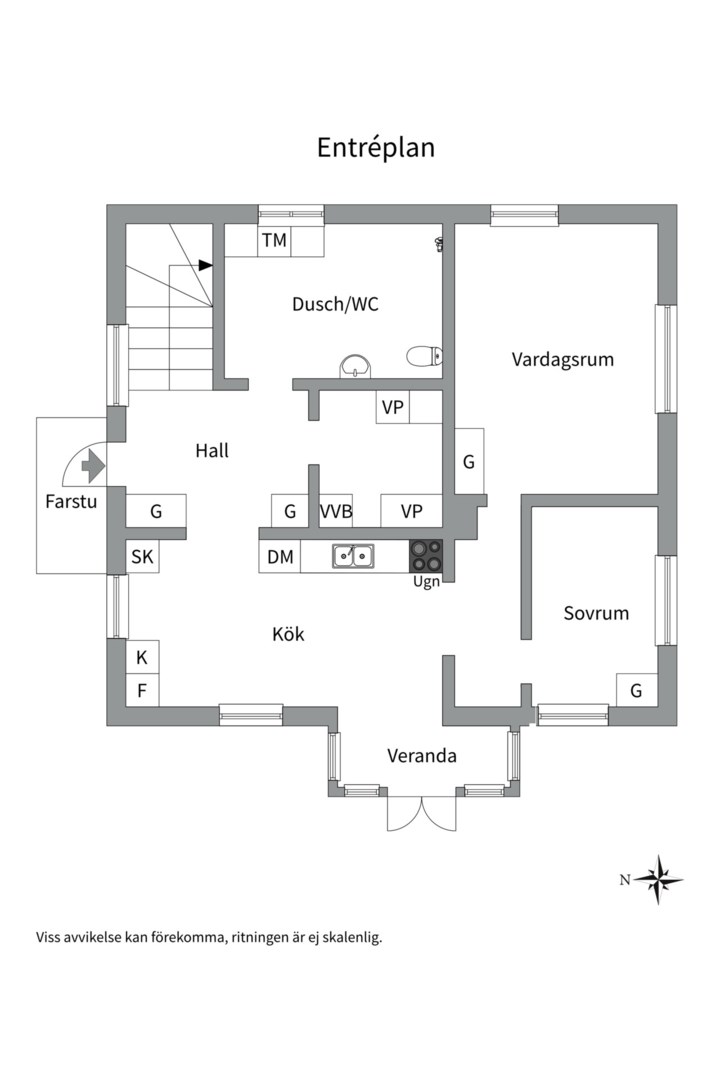 Planlösning från Risby 29, Såld i Björklinge, Uppsala