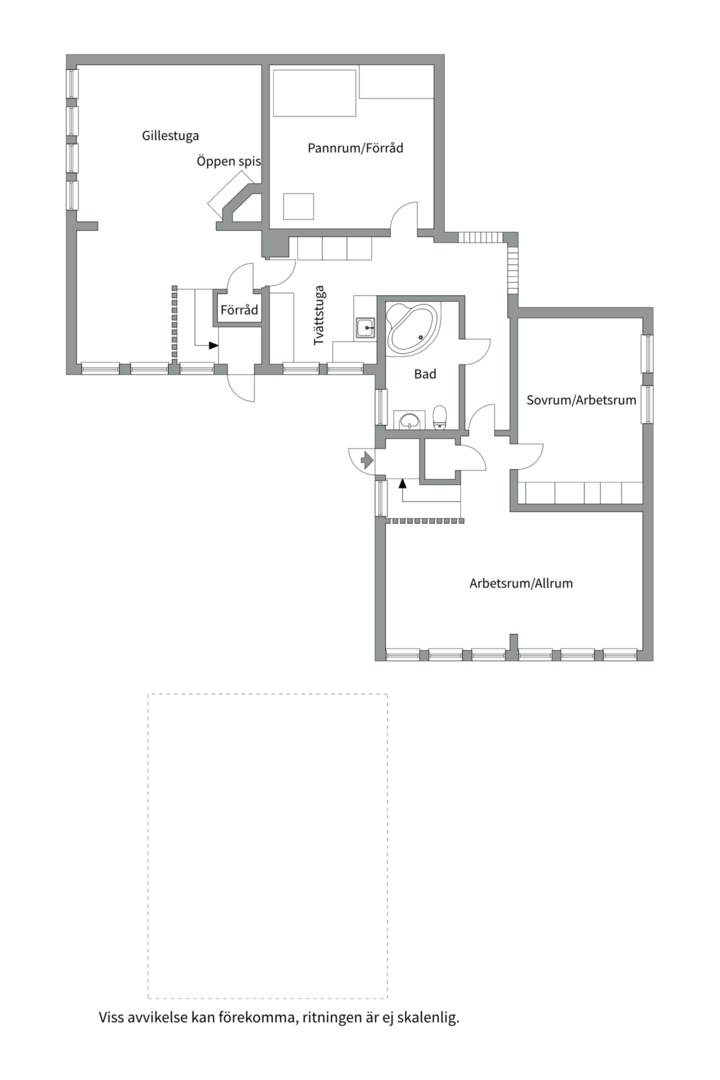 Planlösning från Berguvsgränd 5, Såld i Saltsjö-Duvnäs, Nacka