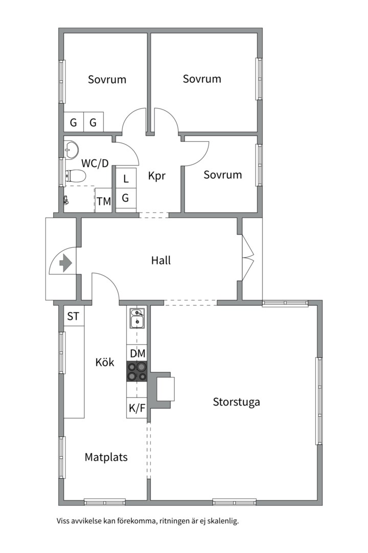Planlösning från Skogsbacken 4, Till salu i Borgarbo, Uppsala