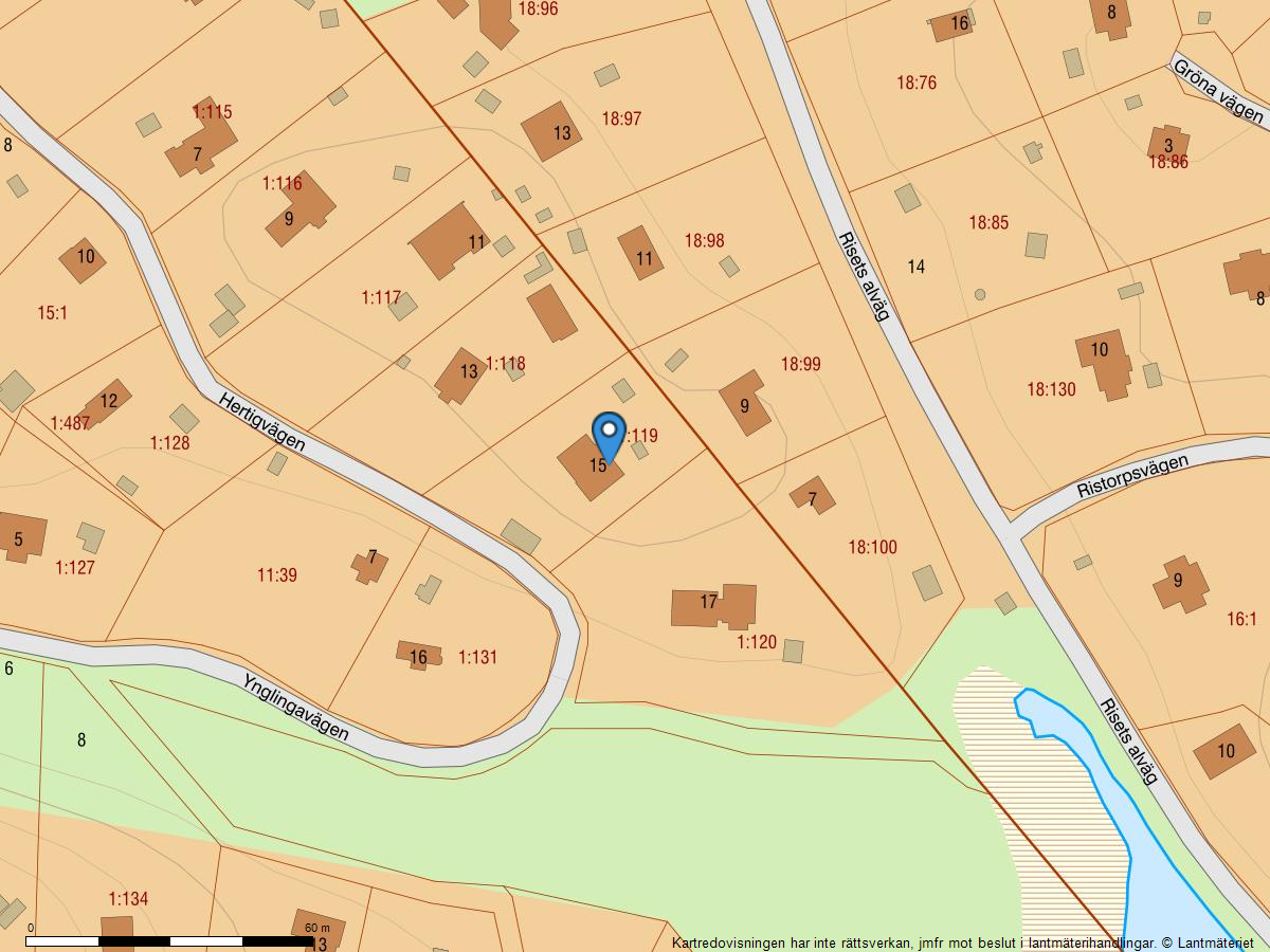 Bostadsbild från Hertigvägen 15, Såld i Kummelnäs, Nacka