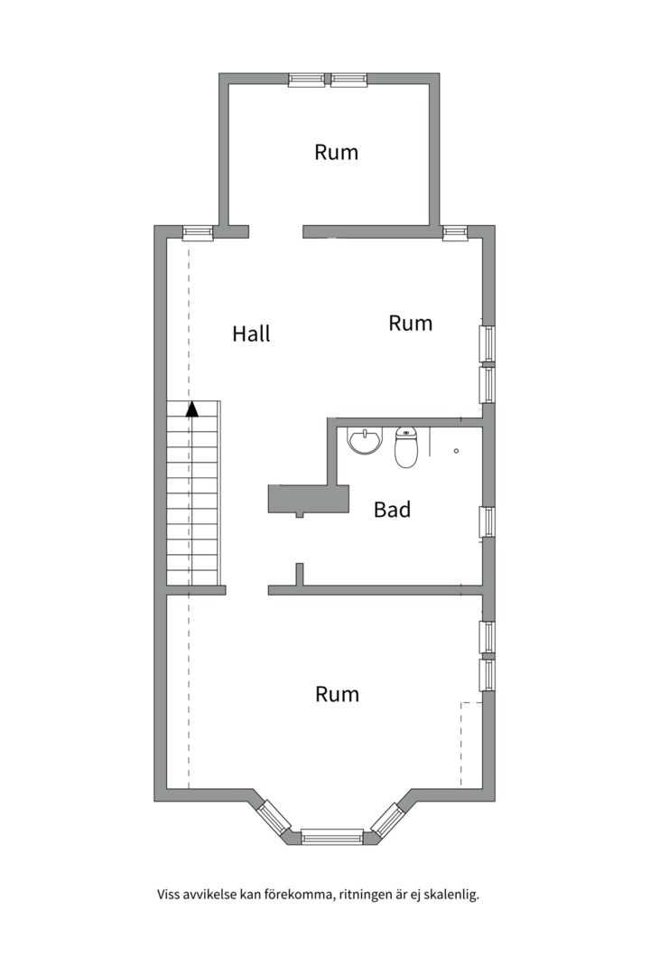 Planlösning från Trappvägen 10, Såld i Eknäs, Nacka