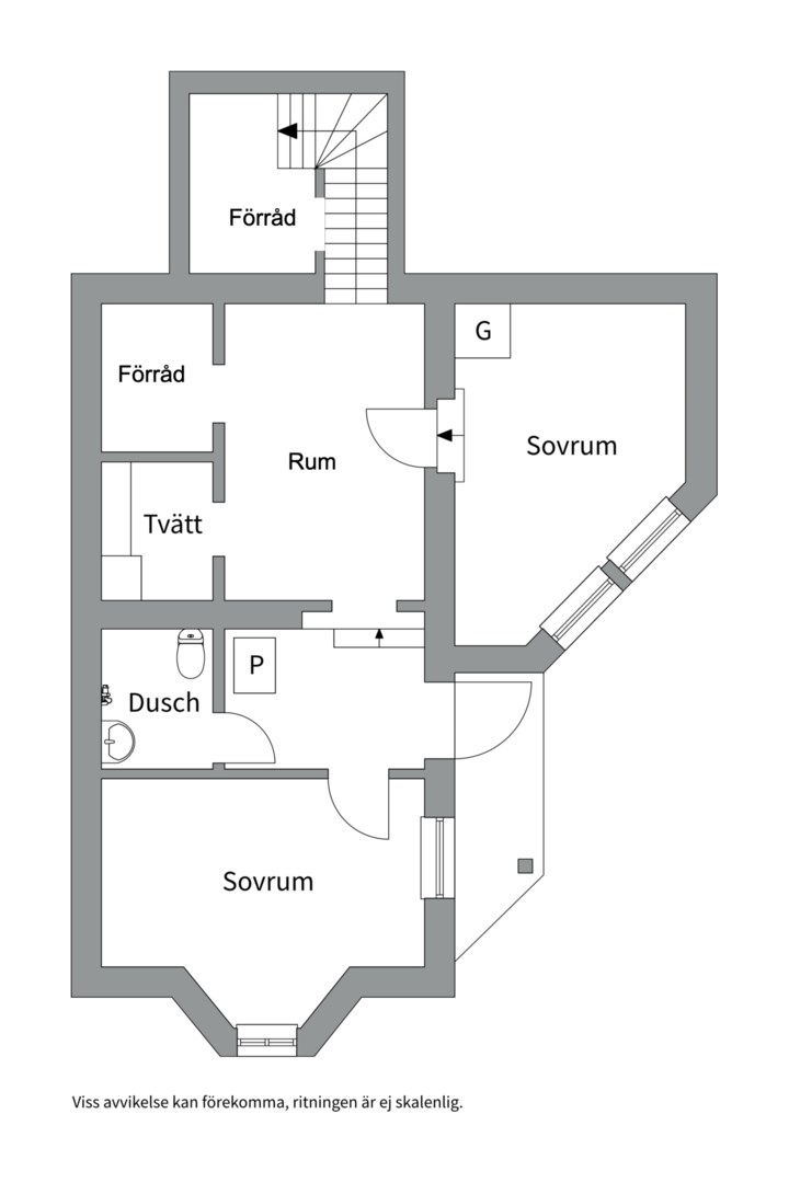 Planlösning från Trappvägen 10, Såld i Eknäs, Nacka